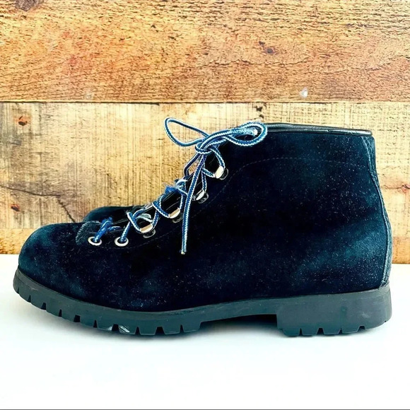 Vintage Calzaturificio The Alps Fabiano Suede Hiking Trail Mountaineering Boots - Picture 2 of 9